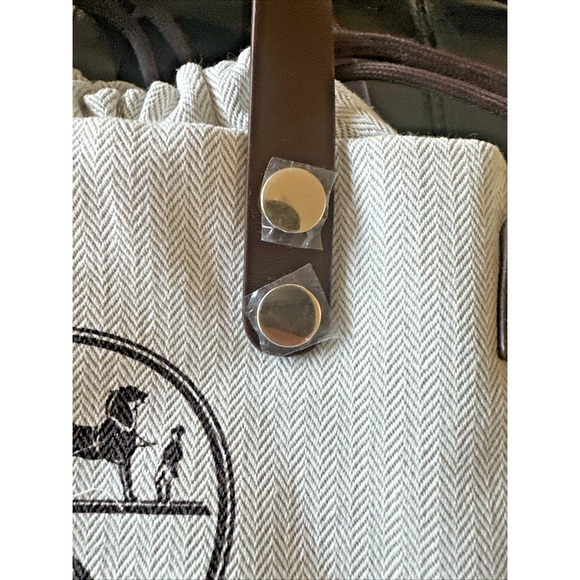 Upcycled Hermes Dustbag Drawstring Small Tote Bag Crossbody & Travel Perfu - Picture 3 of 16